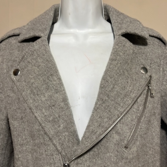 THEORY TRALSMIN DF NEW DIVIDE Gray Wool/Cashmere Moto Jacket S/ Read description - Picture 6 of 16